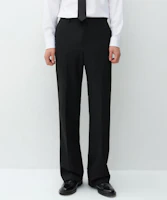 Lookbook MUSINSA STANDARD 新款寬版隱藏式鬆緊腰西裝褲【黑色】 MMFPL9D43-BK