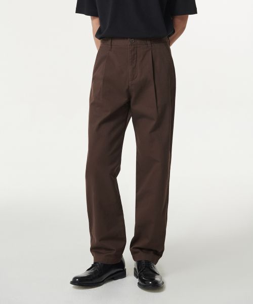 Order Musinsa Standard One Tuck Regular Fit Chino Pants [Baroque Brown] MMAPC9Z06-QB