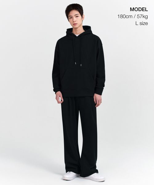 Order Musinsa Standard One Tuck Wide Lounge Sweatpants [Black] MMBPKAZ03-BK
