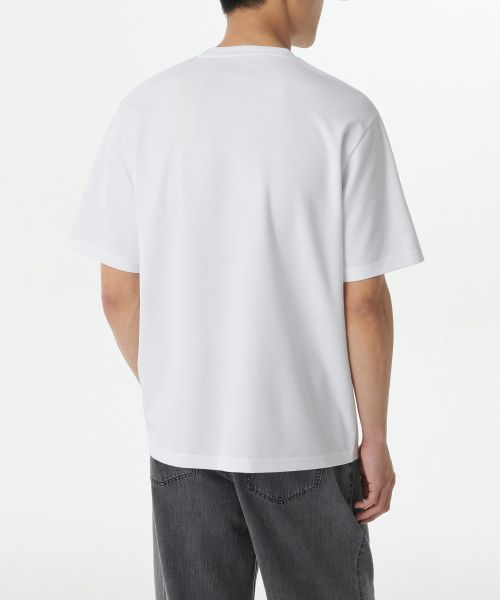 Lookbook MUSINSA STANDARD オプティマル リラックス クルーネック Tシャツ [ホワイト] MMDTS6Z07-WH
