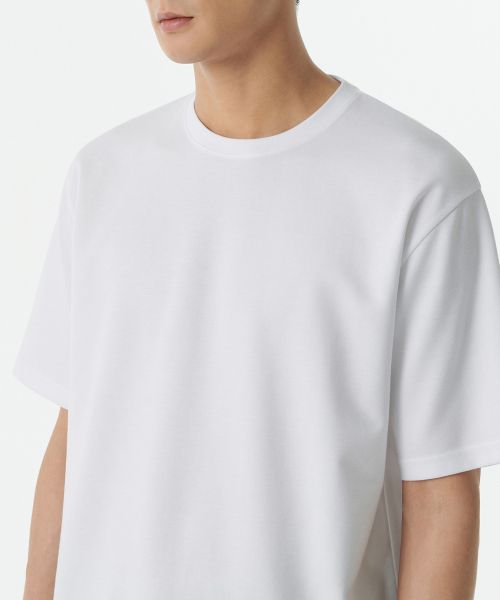Shop MUSINSA STANDARD オプティマル リラックス クルーネック Tシャツ [ホワイト] MMDTS6Z07-WH