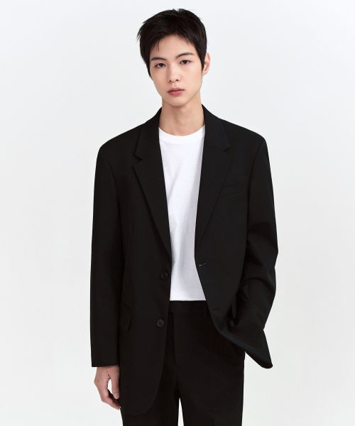 MUSINSA STANDARD Oversized Blazer [Black] MMJJK0Z01-BK