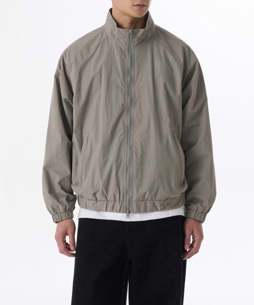 Musinsa Standard Oversized High Neck Windbreaker Jacket [Light Khaki] MMDJJ5Z01-LK