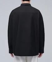 Shop MUSINSA STANDARD オーバーサイズ オックスフォードシャツ ブラック MMASLAZ09-BK