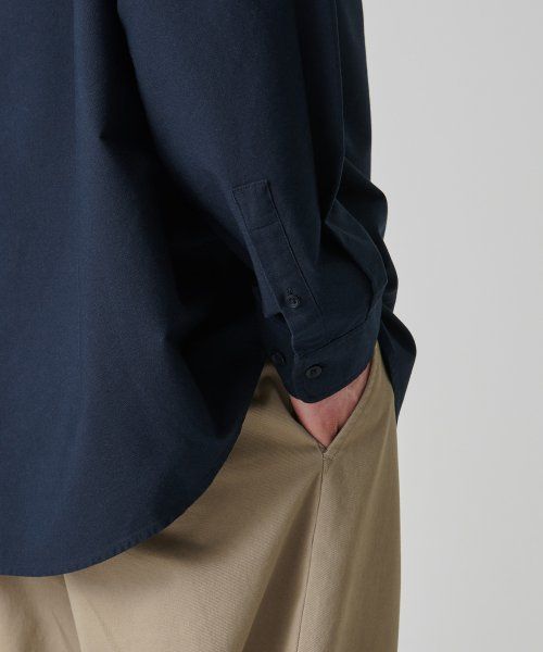 Sizing Musinsa Standard Oversized Oxford Shirt [Navy] MMASLAZ09-NA