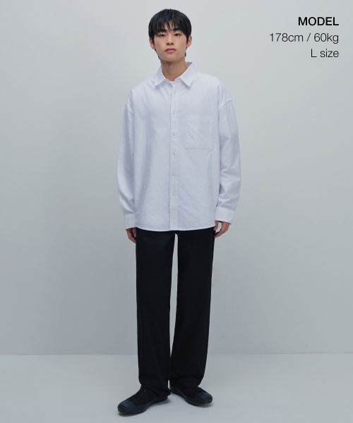 Order Musinsa Standard Oversized Oxford Shirt [White] MMASLAZ09-WH