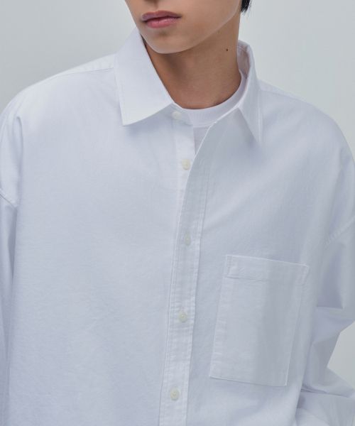Shop Musinsa Standard Oversized Oxford Shirt [White] MMASLAZ09-WH