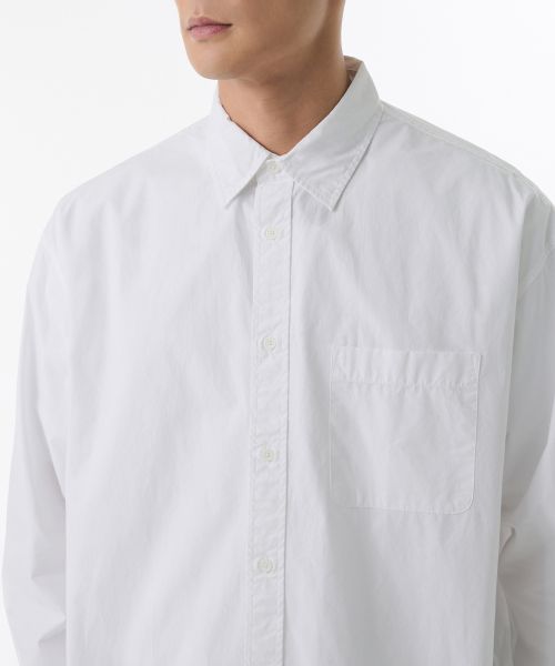 Lookbook Musinsa Standard Oversized Washed Poplin Shirt [White] MMDSLAZ02-WH