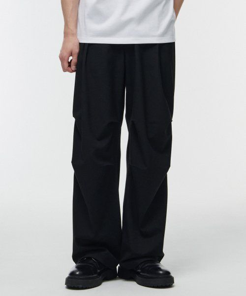 Musinsa Standard Parachute Banding Slacks [Black] MMCPLAZ20-BK
