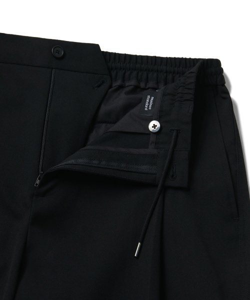 Shop Musinsa Standard Parachute Banding Slacks [Black] MMCPLAZ20-BK