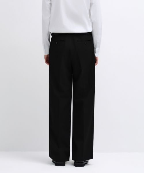 Shop MUSINSA STANDARD Real Wide Hidden Banding Slacks [Black] MM0PL0Z05-BK