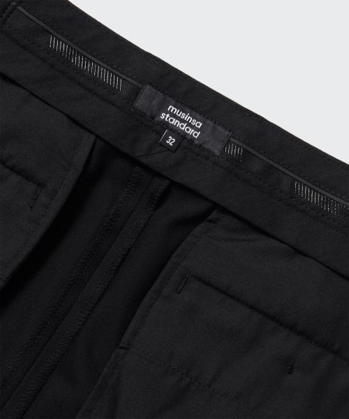 Details for MUSINSA STANDARD Real Wide Hidden Banding Slacks [Black] MM0PL0Z05-BK