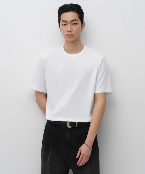 Musinsa Standard Regular Crew Neck T-Shirt [White] MMFTS4E21-WH