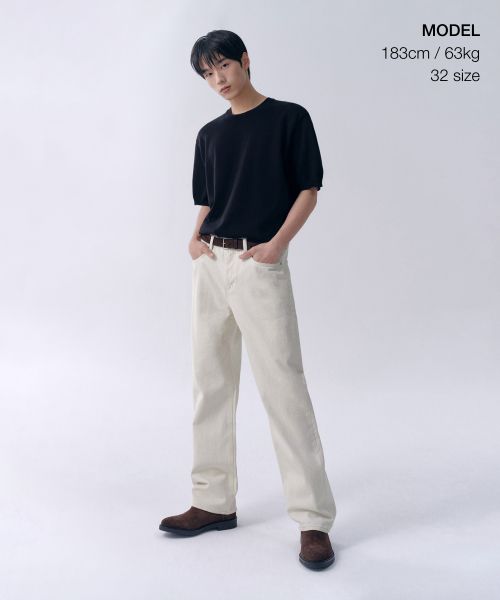 Order MUSINSA STANDARD 標準版型牛仔褲［奶油色］ MMJNP0Z02-CR