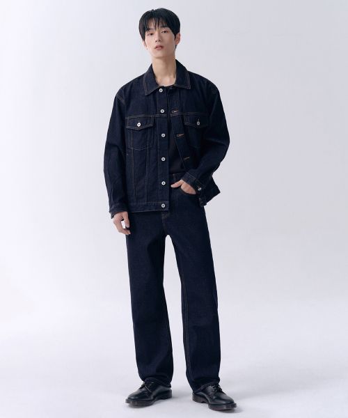 Musinsa Standard Regular Fit Denim Pants [Deep Indigo] MMJNP0Z02-DI