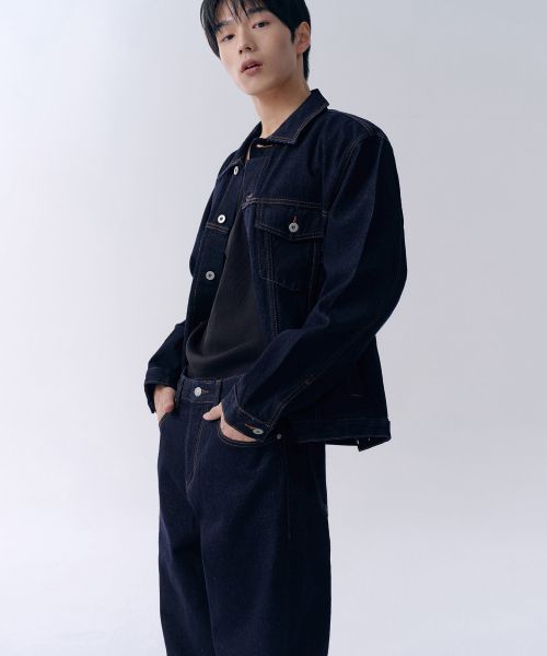 Lookbook MUSINSA STANDARD 標準版型牛仔褲【深靛藍】 MMJNP0Z02-DI