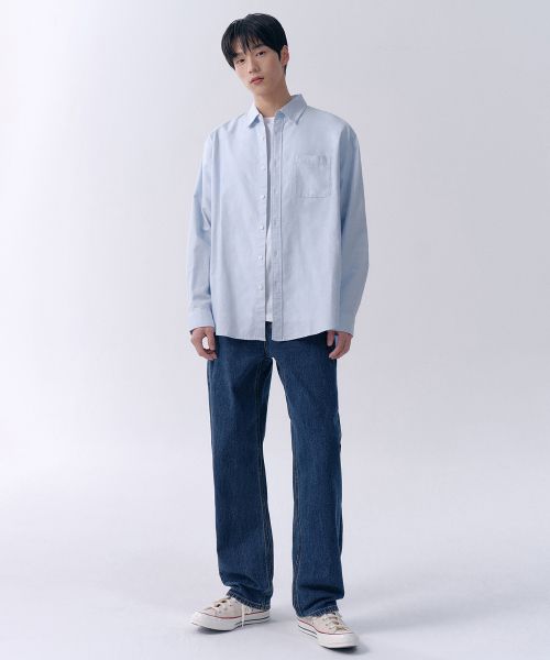 Musinsa Standard Regular Fit Denim Pants [Medium Indigo] MMJNP0Z02-MI