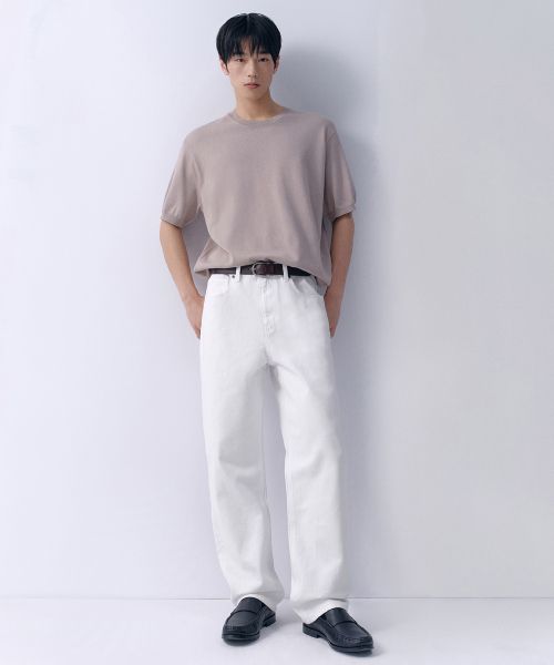 Musinsa Standard Regular Fit Denim Pants [White] MMJNP0Z02-WH