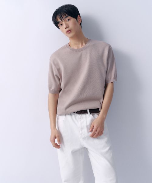 Lookbook MUSINSA STANDARD 常規版型白色牛仔褲 MMJNP0Z02-WH