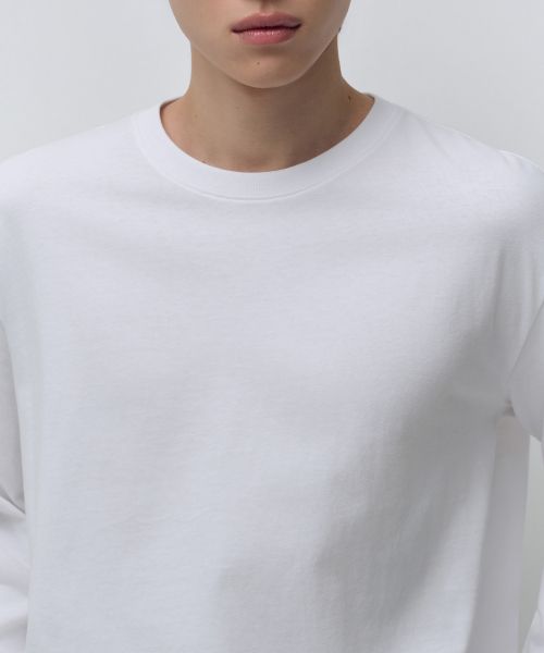 Purchase Musinsa Standard Regular Long Sleeve Crop T-Shirt [White] MMFTL8A02-WH