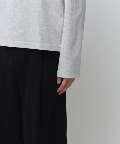 Purchase Musinsa Standard Regular Long Sleeve Crop T-Shirt [Melange Light Grey] MMFTL8A02-ML