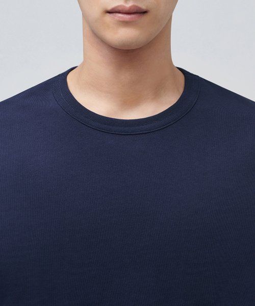 Lookbook MUSINSA STANDARD Relax Fit Crew Neck T-Shirt [Navy] MM0TS4Z05-NA