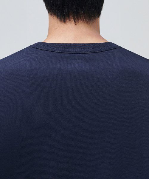 Shop MUSINSA STANDARD Relax Fit Crew Neck T-Shirt [Navy] MM0TS4Z05-NA