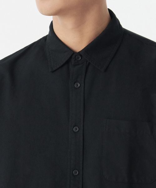 Details for Kemeja Oxford Relax Fit Musinsa Standard [Hitam] MM0SL4Z04-BK