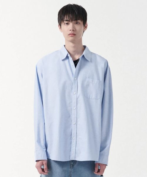 Musinsa Standard Relax Fit Oxford Shirt [Blue] MM0SL4Z04-BL