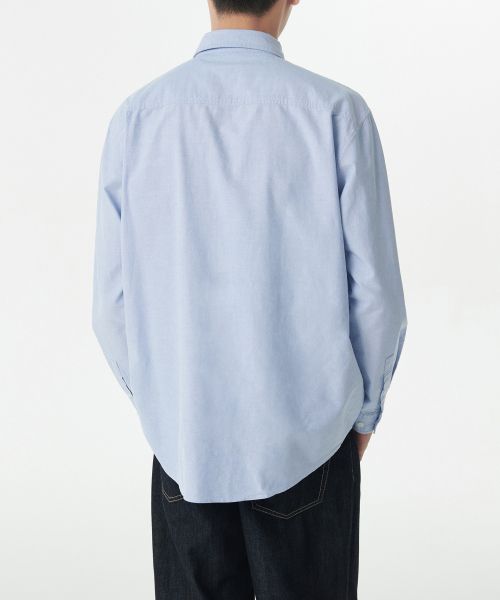 Purchase Musinsa Standard Relax Fit Oxford Shirt [Blue] MM0SL4Z04-BL