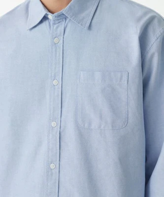 ムシンサスタンダード リラックスフィット オックスフォードシャツ ブルー MM0SL4Z04-BL Sizing ムシンサスタンダード リラックスフィット オックスフォードシャツ ブルー MM0SL4Z04-BL