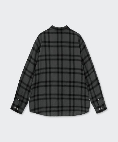 Sizing Musinsa Standard Relaxed Crinkle Ombre Check Shirt 2 [Dark Grey/Black] MMFSL5A11-W3