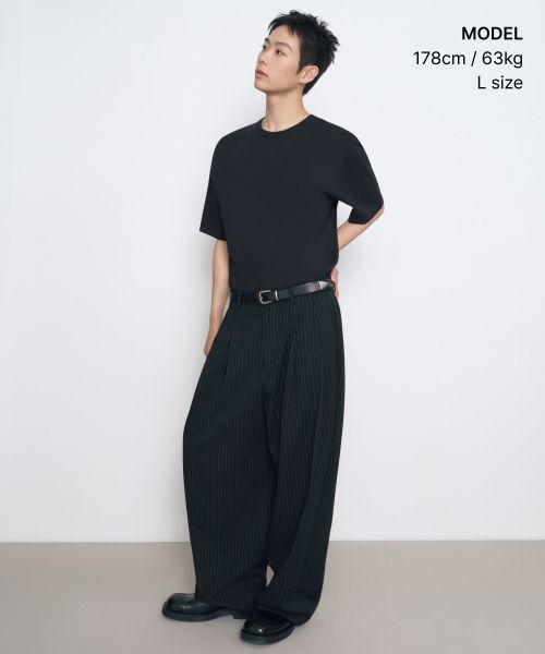Order MUSINSA STANDARD Relaxed Fit Crew Neck T-Shirt [Black] MM0TS4Z05-BK