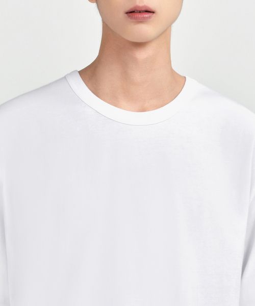 Purchase MUSINSA STANDARD Relaxed Fit Crew Neck T-Shirt [White] MM0TS4Z05-WH
