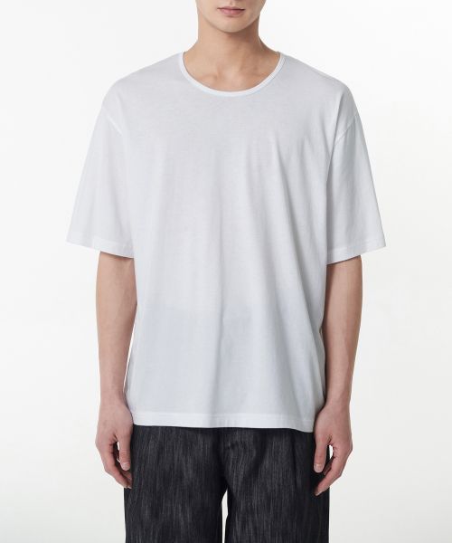 Musinsa Standard Relaxed Fit Crew Scoop Neck T-Shirt [White] MMDTS6Z04-WH