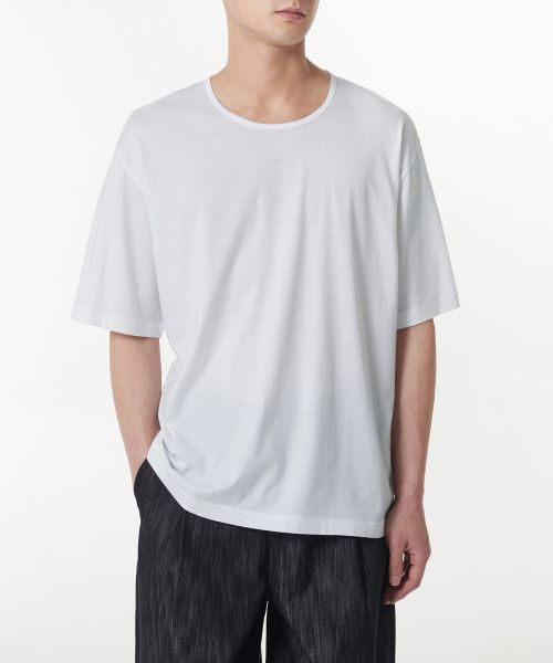 Order Kaos Musinsa Standard Relaxed Fit Leher Scoop [Putih] MMDTS6Z04-WH