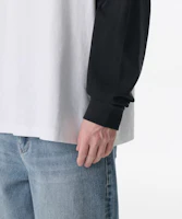 Shop MUSINSA STANDARD 寬鬆版型插肩長袖 T 恤【白/黑】 MMETL4Z04-77