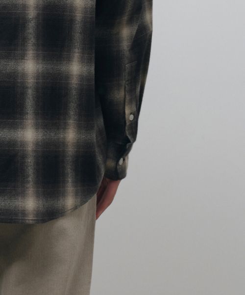Details for Musinsa Standard Relaxed Flannel Ombre Check Shirt [Black/Ivory] MMESL5C13-60
