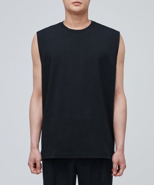 Order MUSINSA STANDARD Relaxed Sleeveless Top [Black] MMATE7Z09-BK