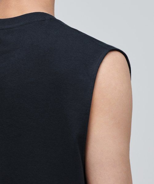 Details for MUSINSA STANDARD Relaxed Sleeveless Top [Black] MMATE7Z09-BK