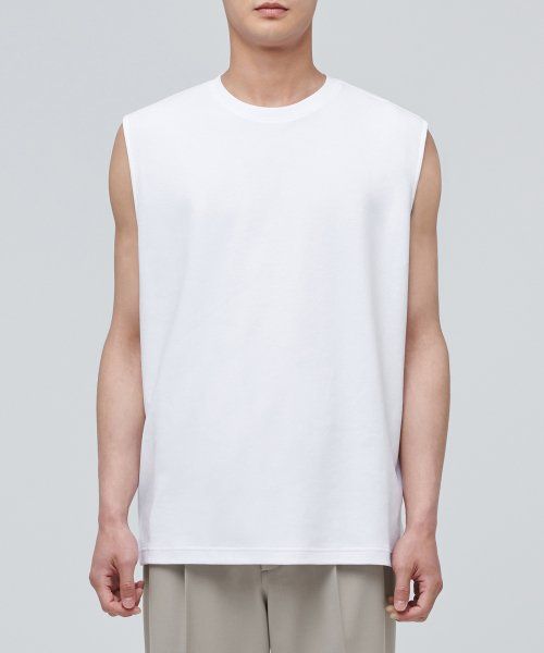 Order MUSINSA STANDARD Relaxed Sleeveless Top [White] MMATE7Z09-WH