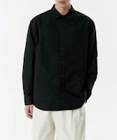 Lookbook ムシンサスタンダード リラックスフィット ウォッシュドポプリンシャツ ブラック MMDSL4Z02-BK