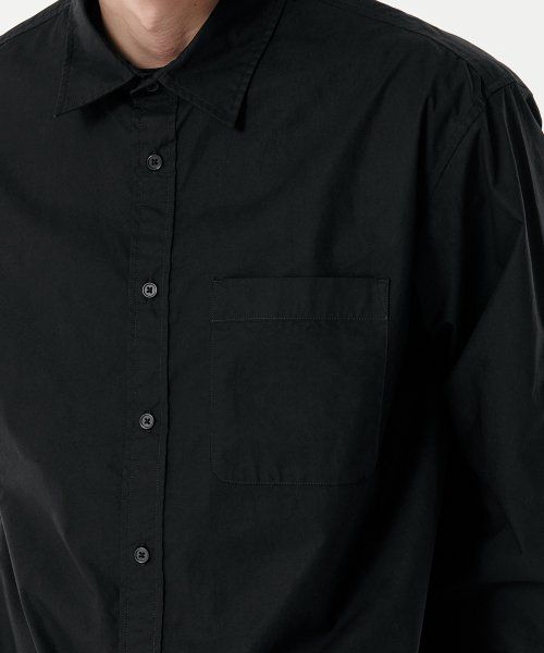 Sizing Musinsa Standard Relaxed Washed Poplin Shirt [Black] MMDSL4Z02-BK