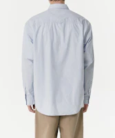 Lookbook MUSINSA STANDARD リラックスフィット ウォッシュドポプリンシャツ スカイブルー MMDSL4Z02-SB