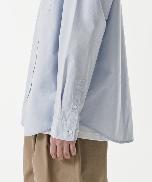 Sizing Musinsa Standard Relaxed Washed Poplin Shirt [Sky Blue] MMDSL4Z02-SB