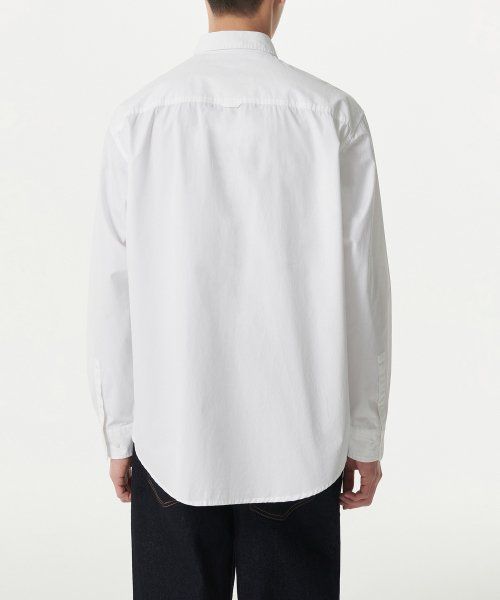 Shop MUSINSA STANDARD Relaxed Washed Poplin Shirt [White] MMDSL4Z02-WH