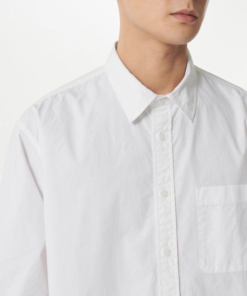 Purchase MUSINSA STANDARD Relaxed Washed Poplin Shirt [White] MMDSL4Z02-WH