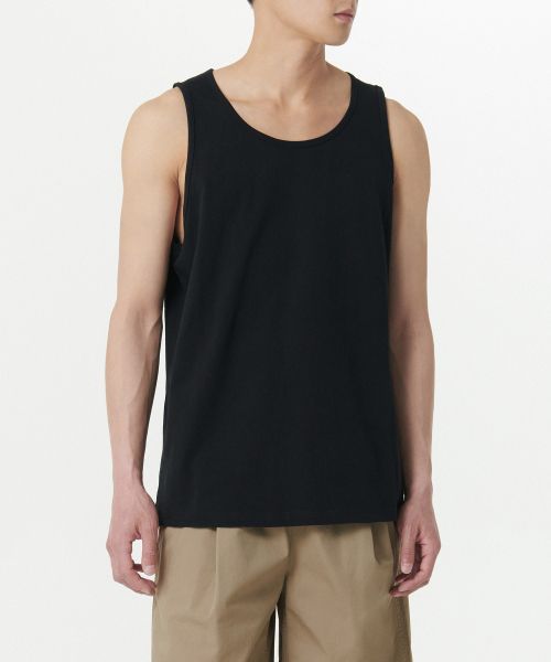 Order MUSINSA STANDARD Scoop Neck Sleeveless Top [Black] MMDTE6Z02-BK