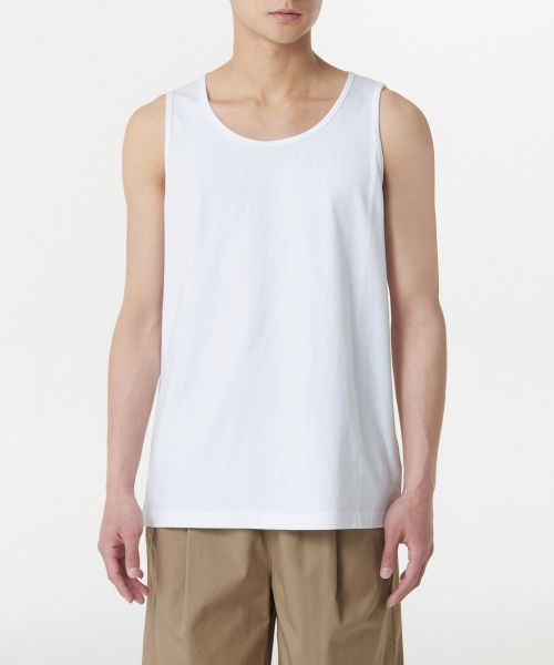 MUSINSA STANDARD Scoop Neck Sleeveless Top [White] MMDTE6Z02-WH