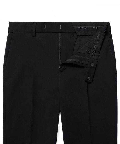 Shop MUSINSA STANDARD半宽开衩隐形松紧带西裤【黑色】 MM0PL3Z10-BK
